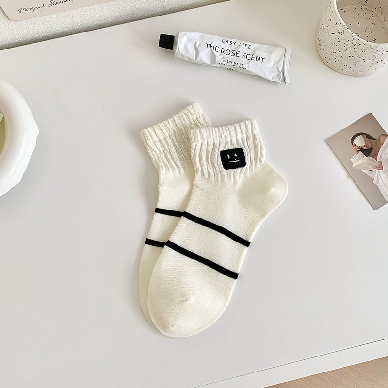 [2 Pairs] Spring and Summer Thin Breathable Boat Fresh Girl Simple to Wear Praise