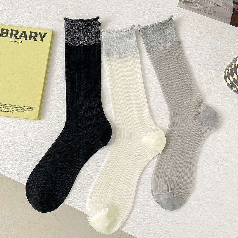 [3 Pairs] Summer Thin, Delicate, Silk-like, Light, Dream-like, Slimming, Wear