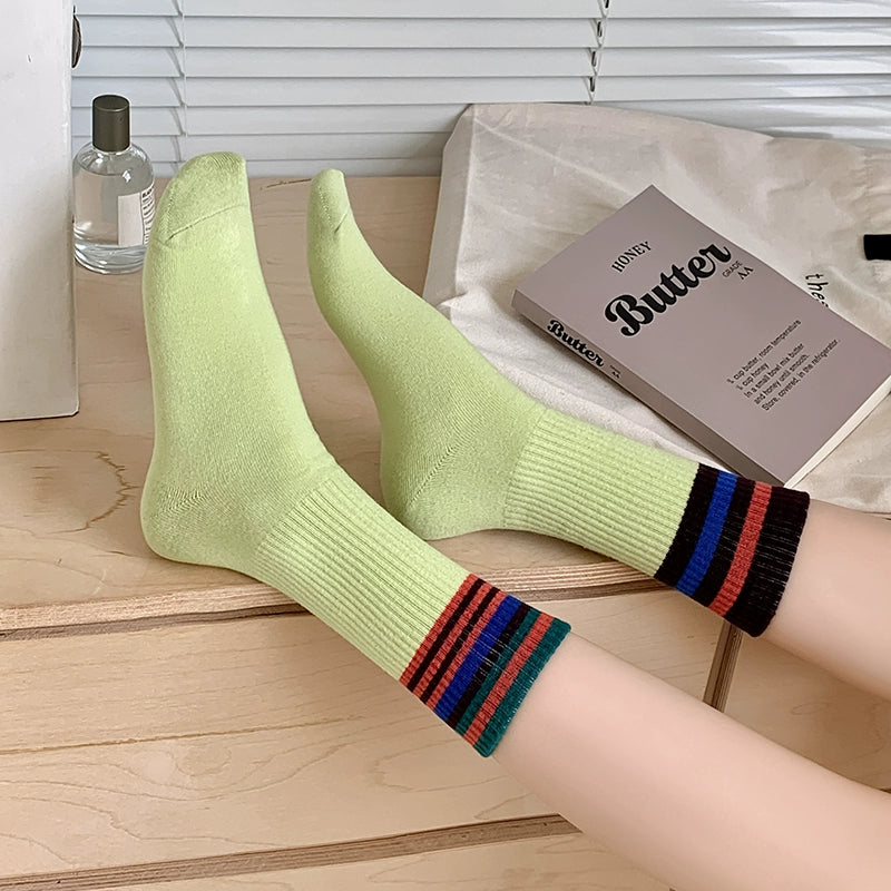 [3 Pairs] Spring and Summer Bars Sports Style Pure Cotton Surprise! The Price of Bars Was Reduced