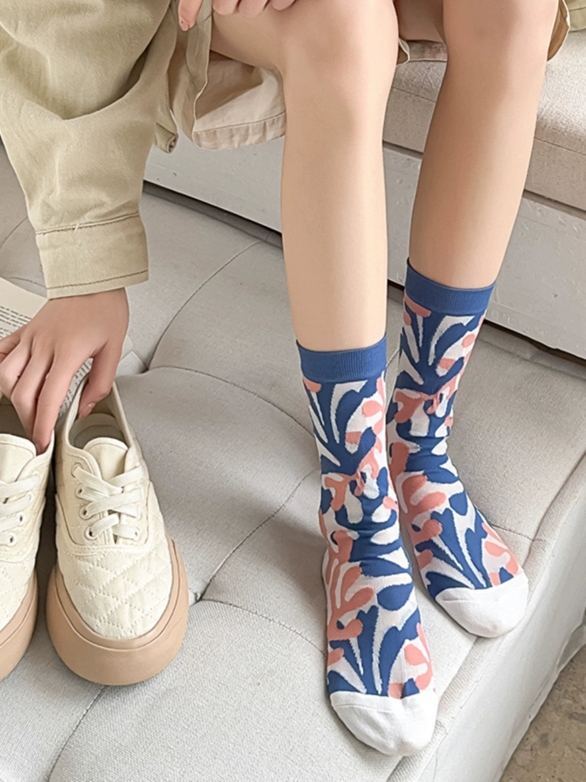 [4 Pairs] Spring and Summer Thin Breathable Mesh Street Fashion Athletic Girl Wear