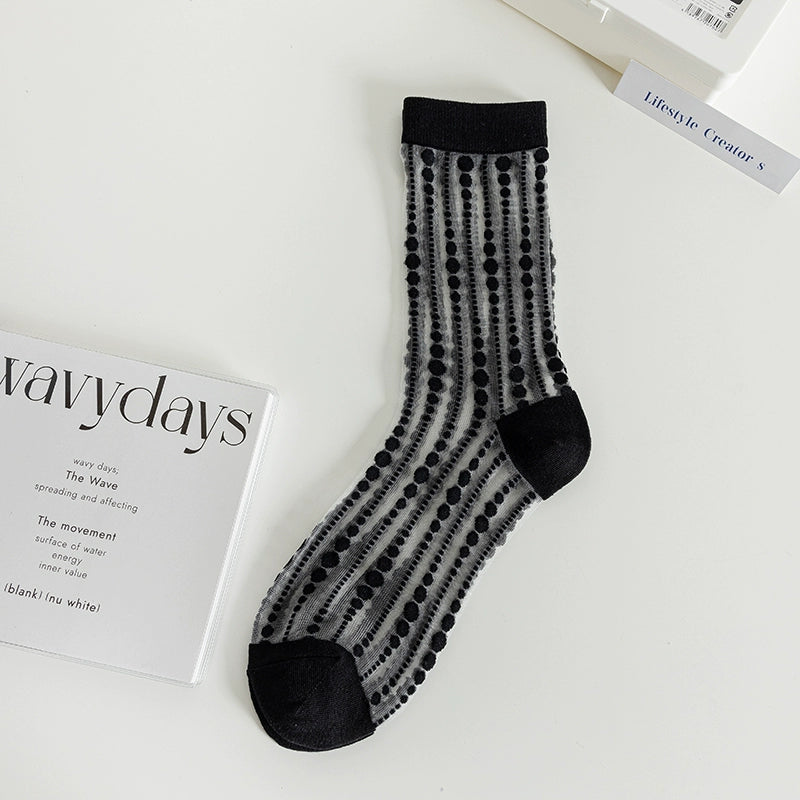 [5 Pairs] Kanekalon, Creating the Key Elements of Summer Fashion Thin Polka Dot Wear