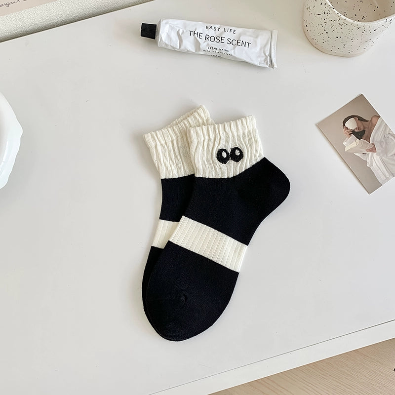 [2 Pairs] Spring and Summer Thin Breathable Boat Fresh Girl Simple to Wear Praise