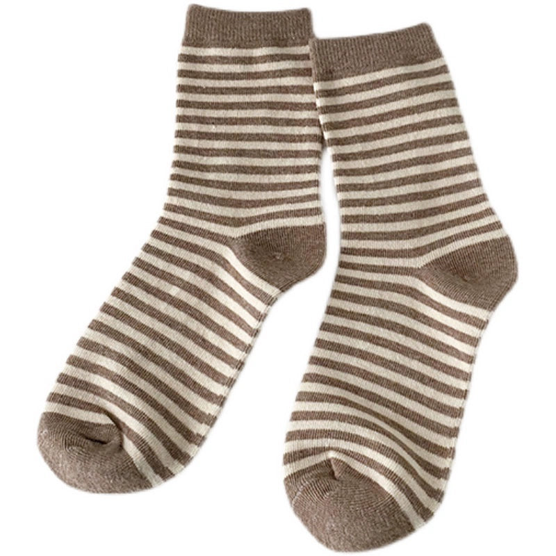 [2 Pairs] Spring and Summer Classic Striped Pure Cotton Comfortable Breathable and Fashionable