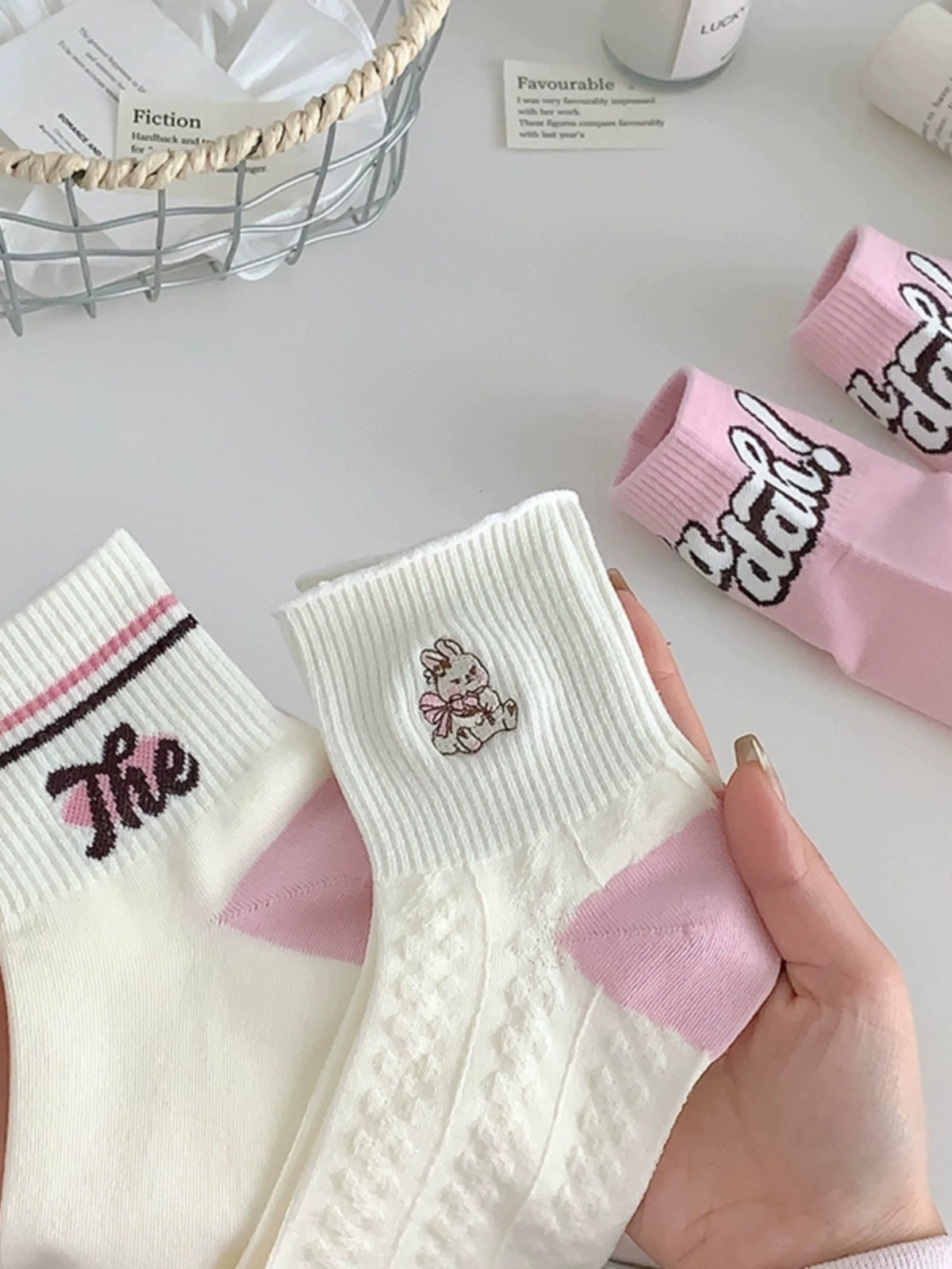 [5 Pairs] Spring and Summer Thin Breathable Cute Wear Makes You Young and Energetic Pure Cotton