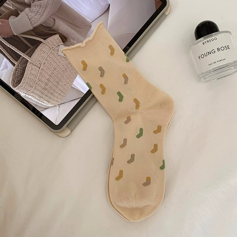 [5 Pairs] Spring and Summer Thin Curling Loose Wear Match from Ordinary to Extraordinary Wear Magic