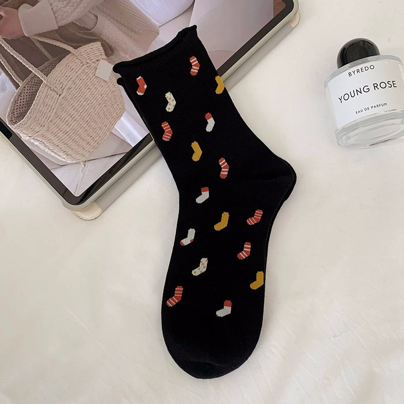 [5 Pairs] Spring and Summer Thin Curling Loose Wear Match from Ordinary to Extraordinary Wear Magic