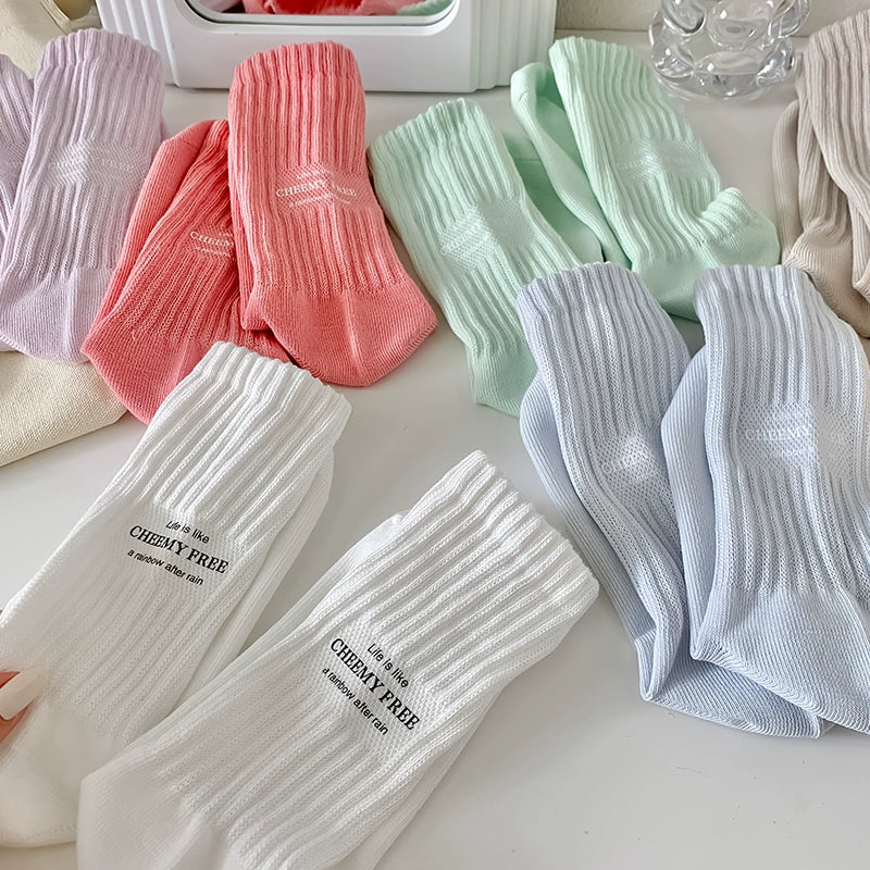 [3 Pairs] Simple Sports Style Fashion No Color Is Extra Socks