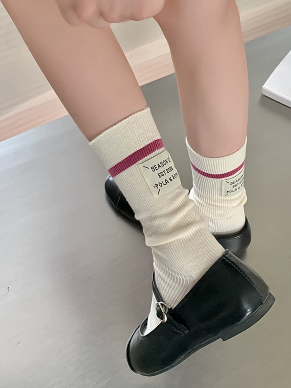 [3 Pairs] Three-Color Wool Heel Cloth Label Spring and Summer Soft Glutinous Simple and Comfortable Fashion Middle Wow