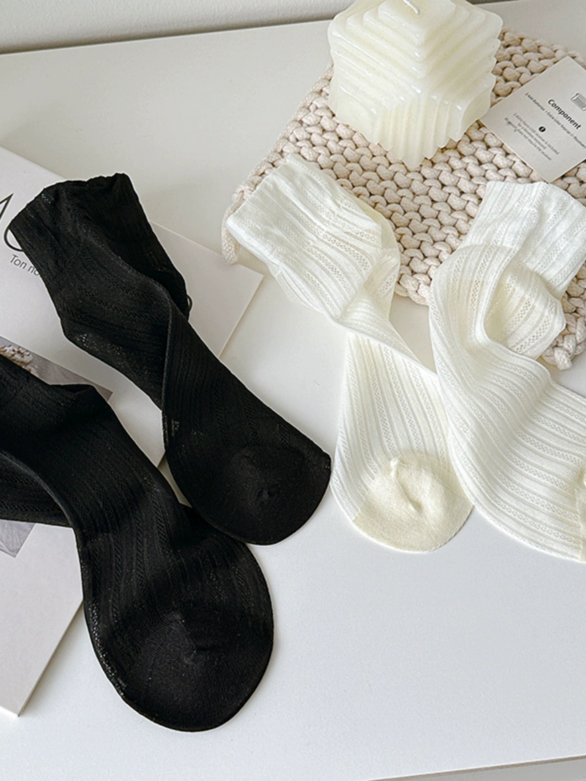 [5 Pairs] Cute Secret Weapon Spring and Summer Thin Breathable Solid Color Makes You Look Younger Instantly