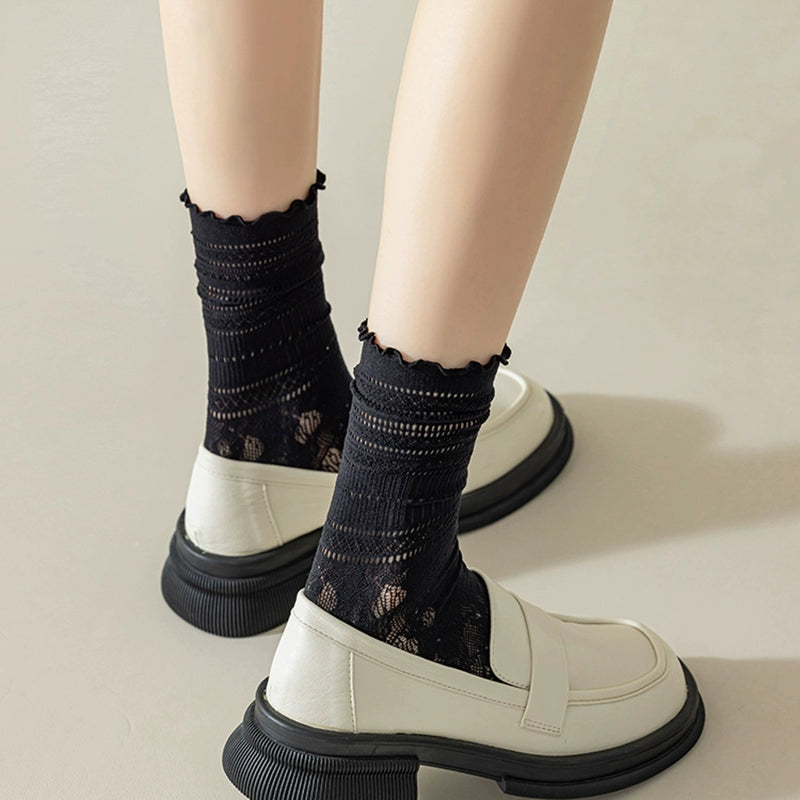 [3 Pairs] Spring and Summer Mesh Japanese and Korean Simple to Wear and Match a Very Versatile Fashion Product