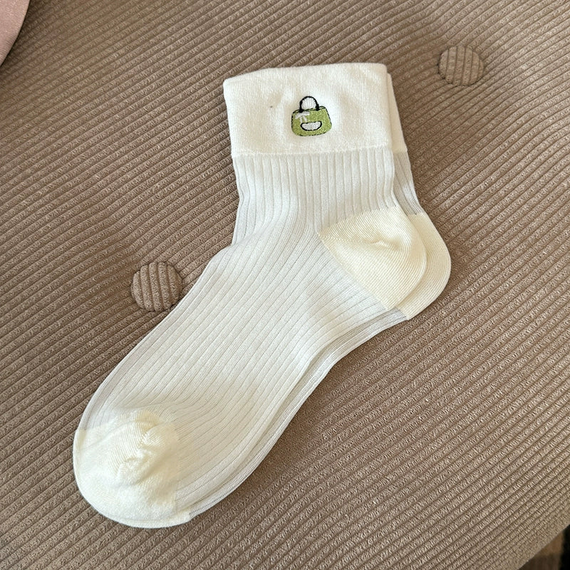 [6 Pairs] Spring and Summer Classic Style All-Matching Short Thin Silk Breathable Comfortable to Wear All-Matching