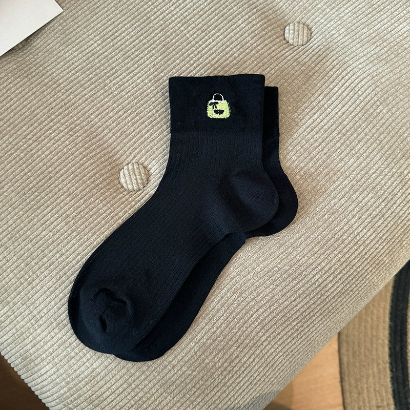 [6 Pairs] Classic Black and White Kanekalon Breathable and Simple Fashion Wear Fairy Flying