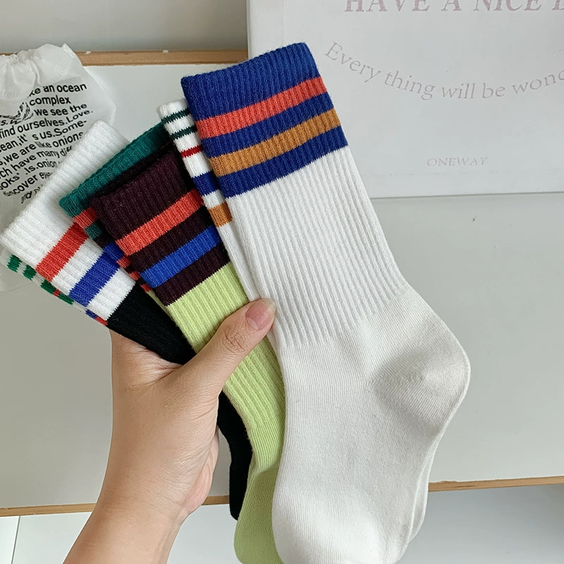 [3 Pairs] Spring and Summer Bars Sports Style Pure Cotton Surprise! The Price of Bars Was Reduced