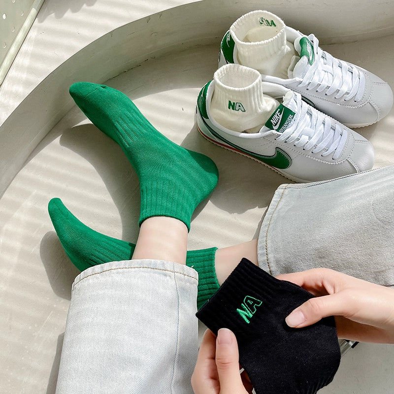 [2 Pairs] Spring and Summer Half Tube NA Sports Solid Color Series, You Are the Most Beautiful Kid on the Street, Pretty Kid