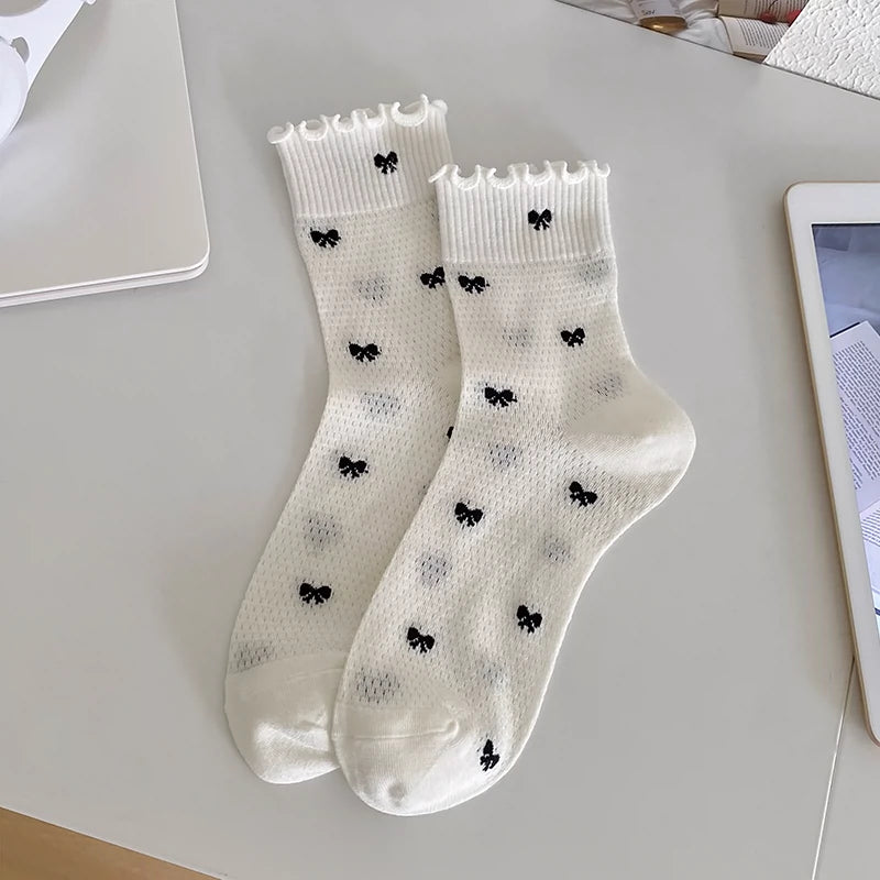 [4 Pairs] Adorable Wear Spring and Summer Thin Breathable Simple Show Your Cute Side