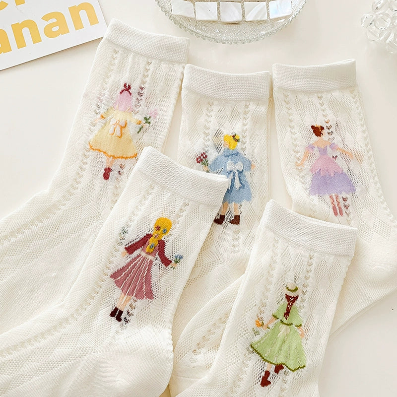 [2 Pairs] Spring and Summer Breathable Hollow Fairy Style