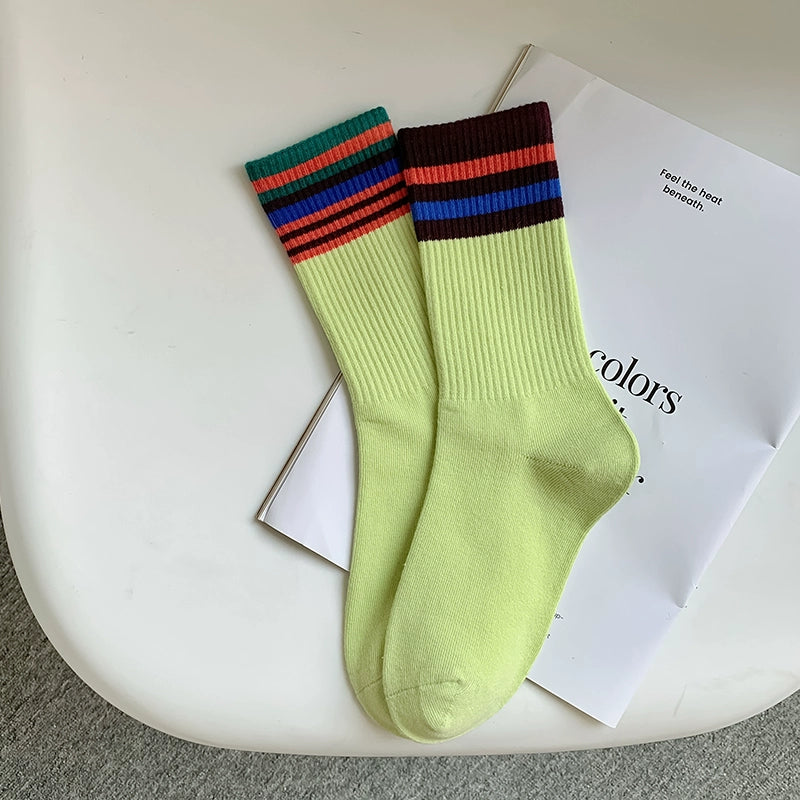 [3 Pairs] Spring and Summer Bars Sports Style Pure Cotton Surprise! The Price of Bars Was Reduced