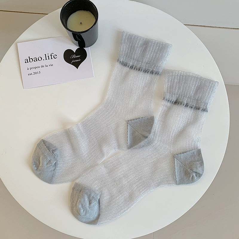 [5 Pairs] Solid Color Summer Breathable Fairy Wear Kanekalon Fashion Match