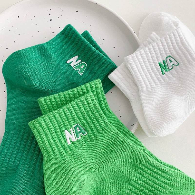 [2 Pairs] Spring and Summer Half Tube NA Sports Solid Color Series, You Are the Most Beautiful Kid on the Street, Pretty Kid