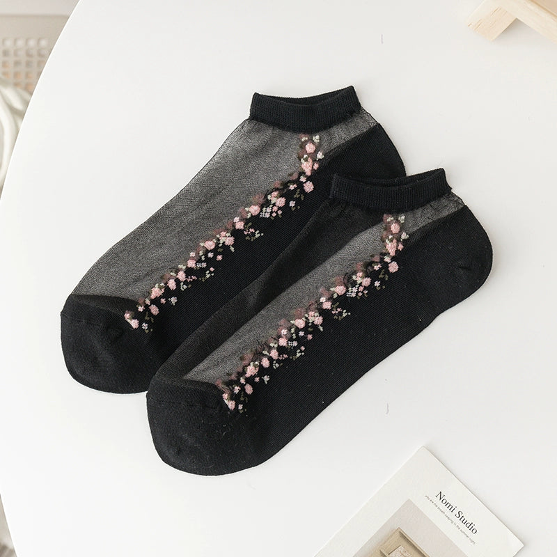 [5 Pairs] Show Low-Key Fashion Taste Summer Thin Breathable Kanekalon Seconds to Wear