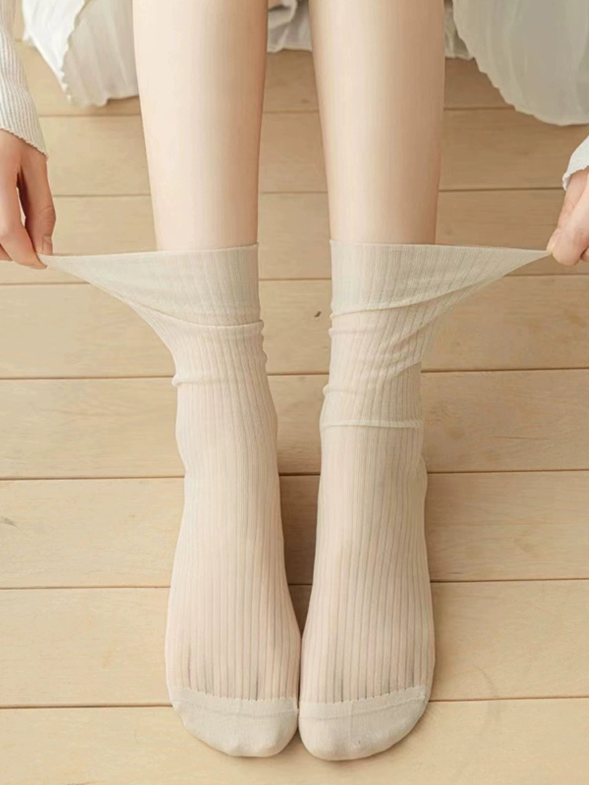 [5 Pairs] Summer Breathable Kanekalon Thin Plain Lady Fairy Wear