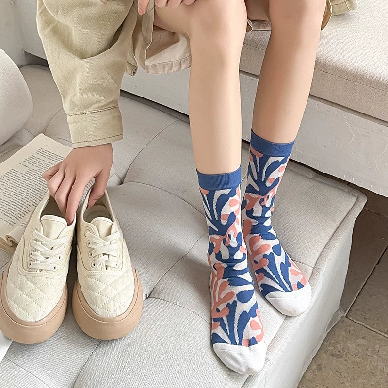 [4 Pairs] Summer Thin Ocean Style Fresh Simple and Breathable Wear