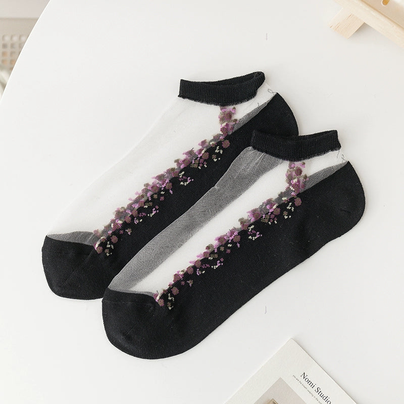 [5 Pairs] Show Low-Key Fashion Taste Summer Thin Breathable Kanekalon Seconds to Wear