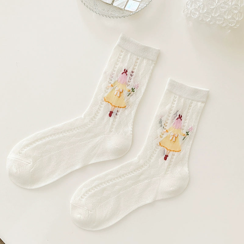 [2 Pairs] Spring and Summer Breathable Hollow Fairy Style