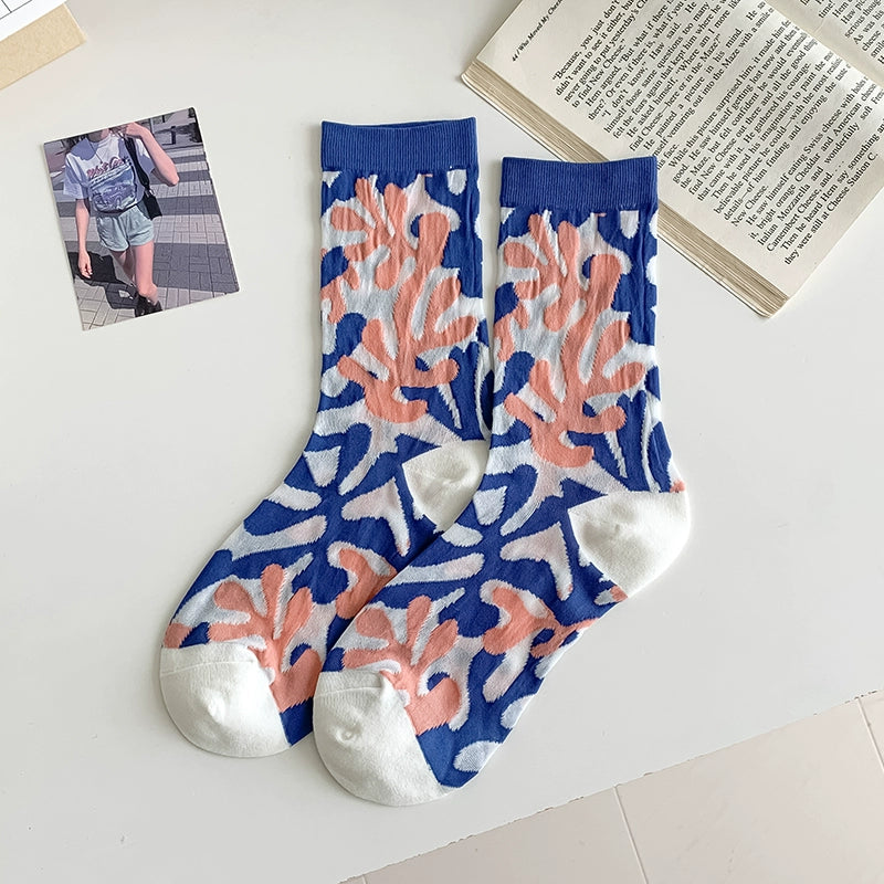 [4 Pairs] Summer Thin Ocean Style Fresh Simple and Breathable Wear