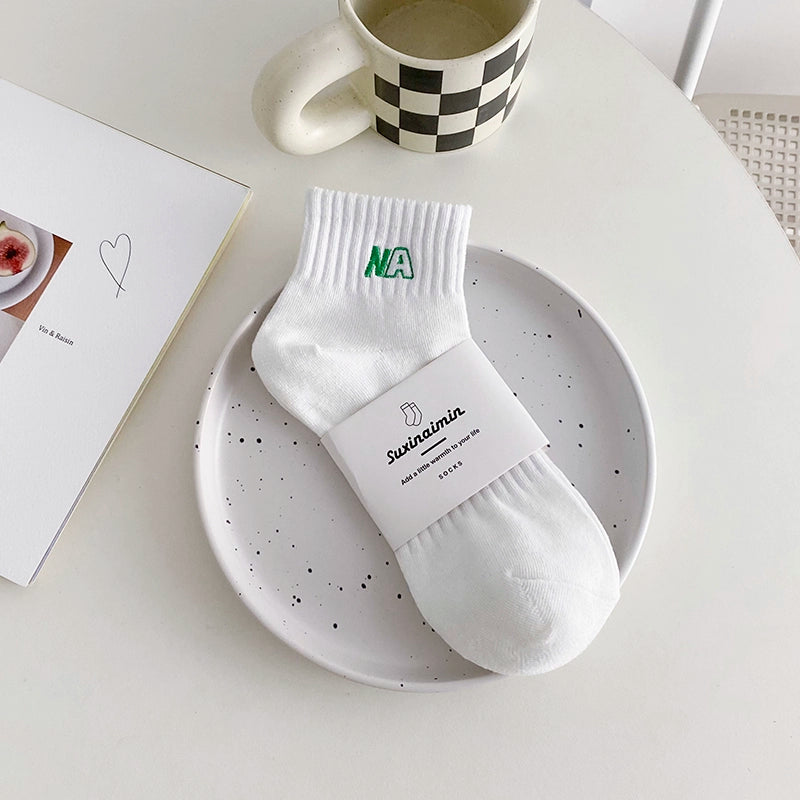 [2 Pairs] Spring and Summer Half Tube NA Sports Solid Color Series, You Are the Most Beautiful Kid on the Street, Pretty Kid