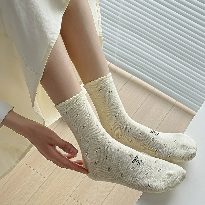 [5 Pairs] Summer Dopamine Thin Bow Delicate and Soft Give Your Skin the Most Gentle Touch