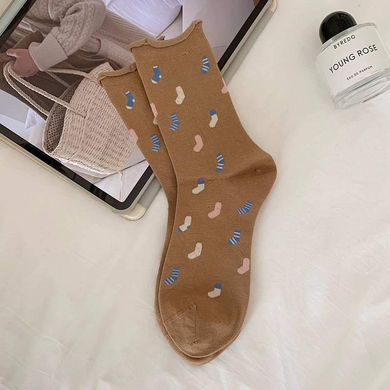 [5 Pairs] Spring and Summer Thin Curling Loose Wear Match from Ordinary to Extraordinary Wear Magic