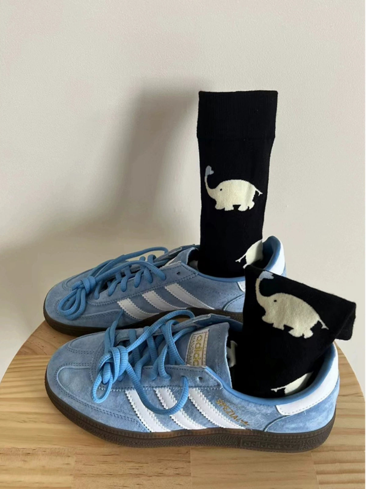 [3 Pairs] Cute Cartoon Love Elephant Girl Korean Style Japanese Style Simple Girl Wear