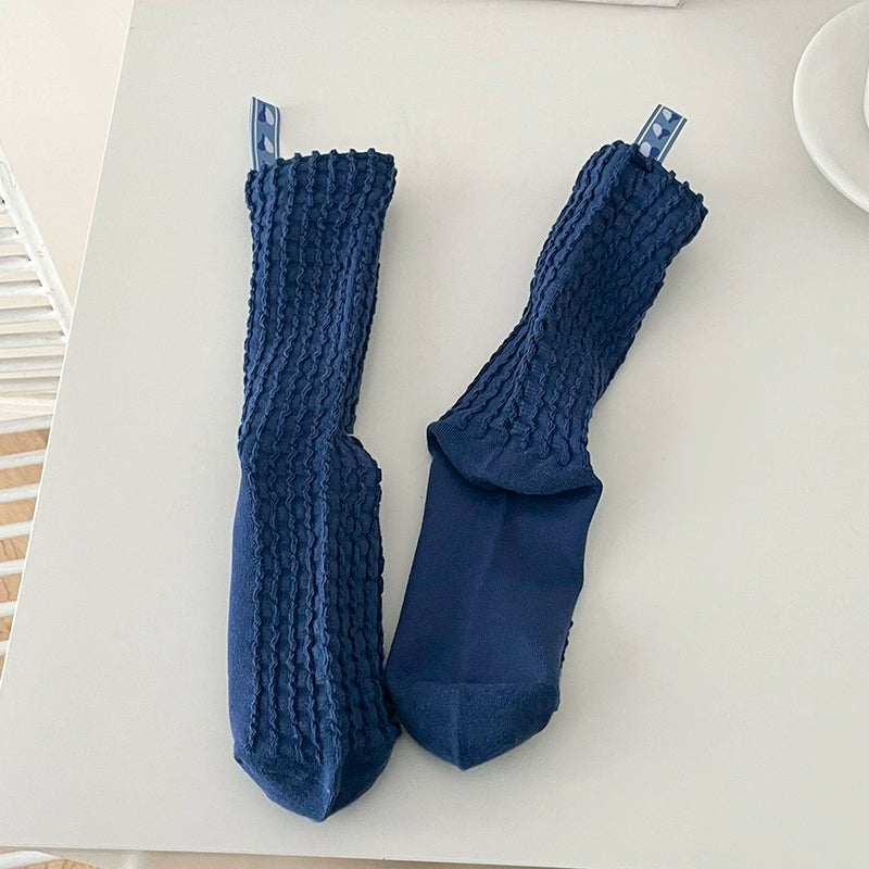 [6 Pairs] Little Red Book Recommendation Dopamine Color Waffle Love Macaron Ribbon Fairy Pure Cotton