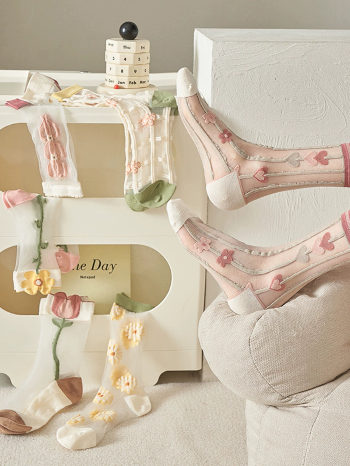 [5 Pairs] Summer Breathable Thin It's Beautiful to Wear and Match Dress