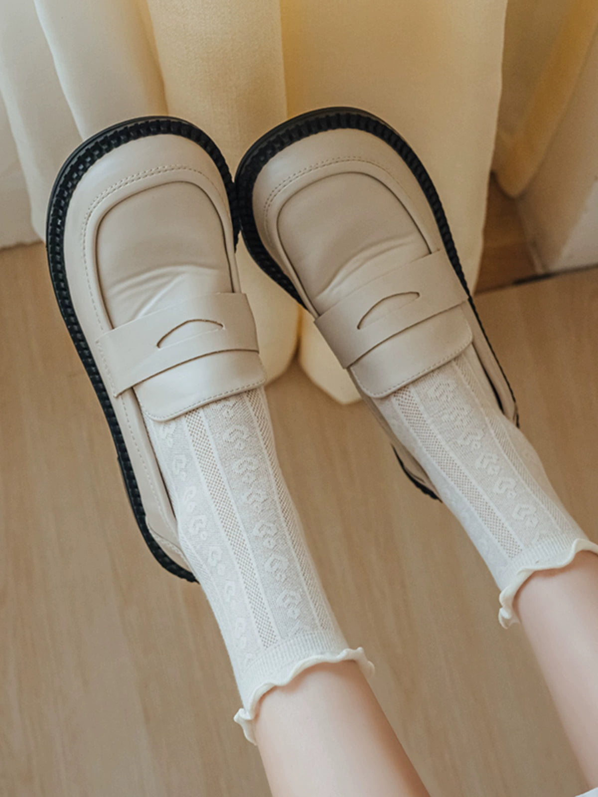 [5 Pairs] Summer Thin Pure Cotton Breathable Mesh Japanese and Korean Female Women's Socks