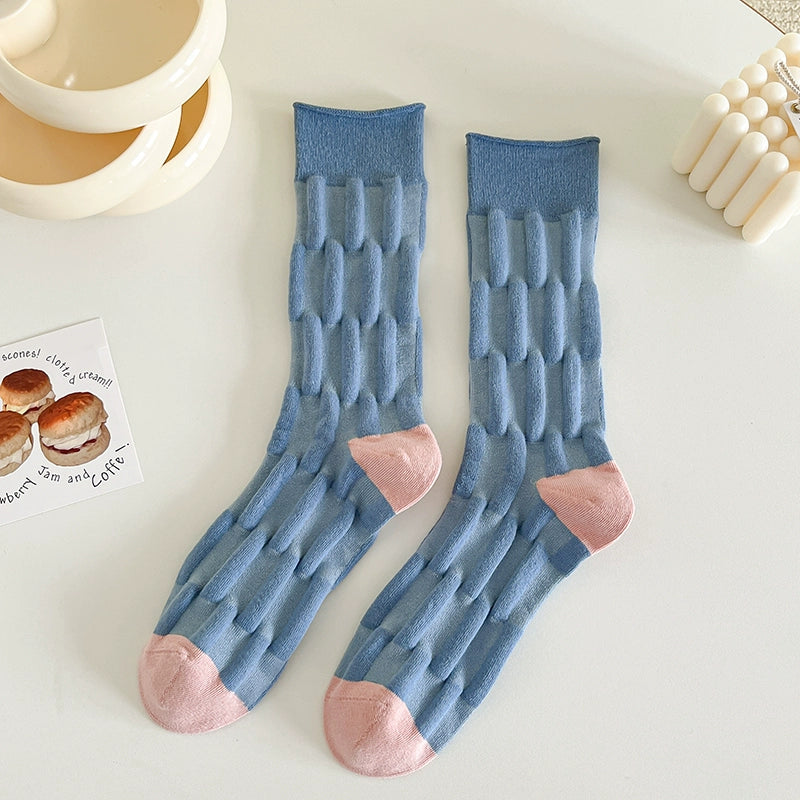 [5 Pairs] Dopamine Color Loose Block Three-Dimensional Spring and Summer Matching Beautiful