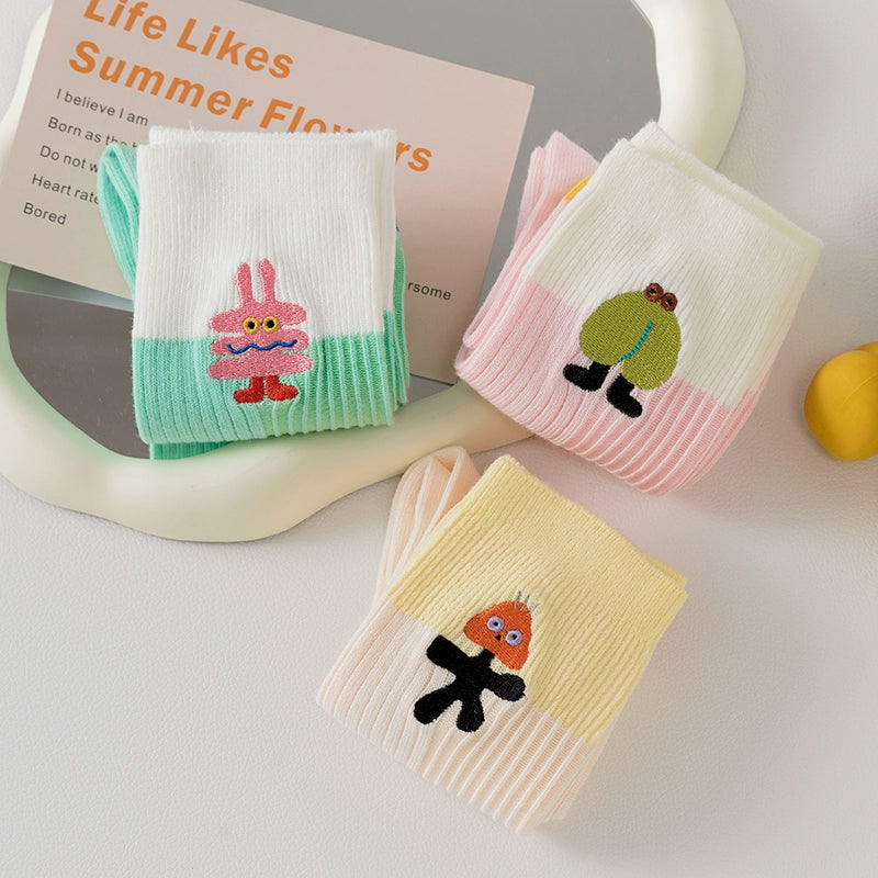 [3 Pairs] Simple Aesthetics, Improve Your Wearing Partner's Spring and Summer Thin Cute Embroidery