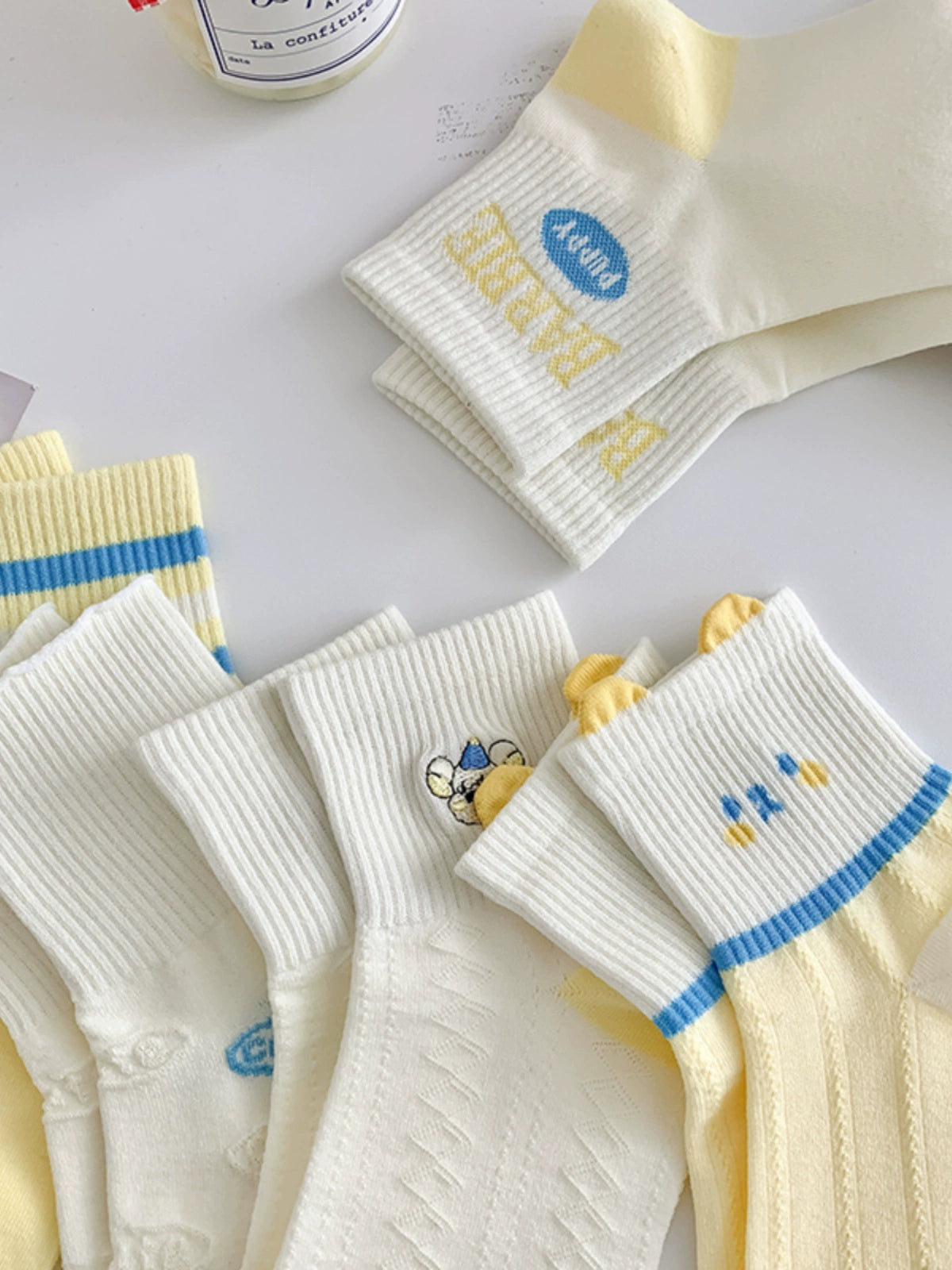 [5 Pairs Pack] Spring and Summer Thin Breathable Pure Cotton Makes Your Life Full of Surprises and Fun