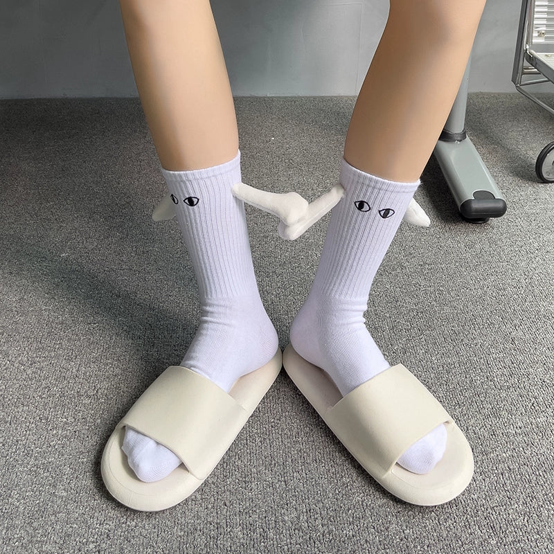 Men and Women Couple Holding Hands Magnetic Handle Cute Pure Cotton Internet Celebrity Products