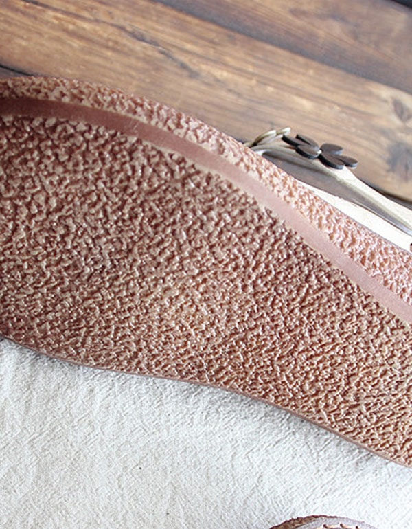 Retro Leather Thick Bottom Comfortable Sandals