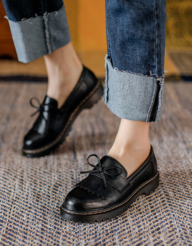 Spring Handmade Vintage Tassel Mary Jane Shoes