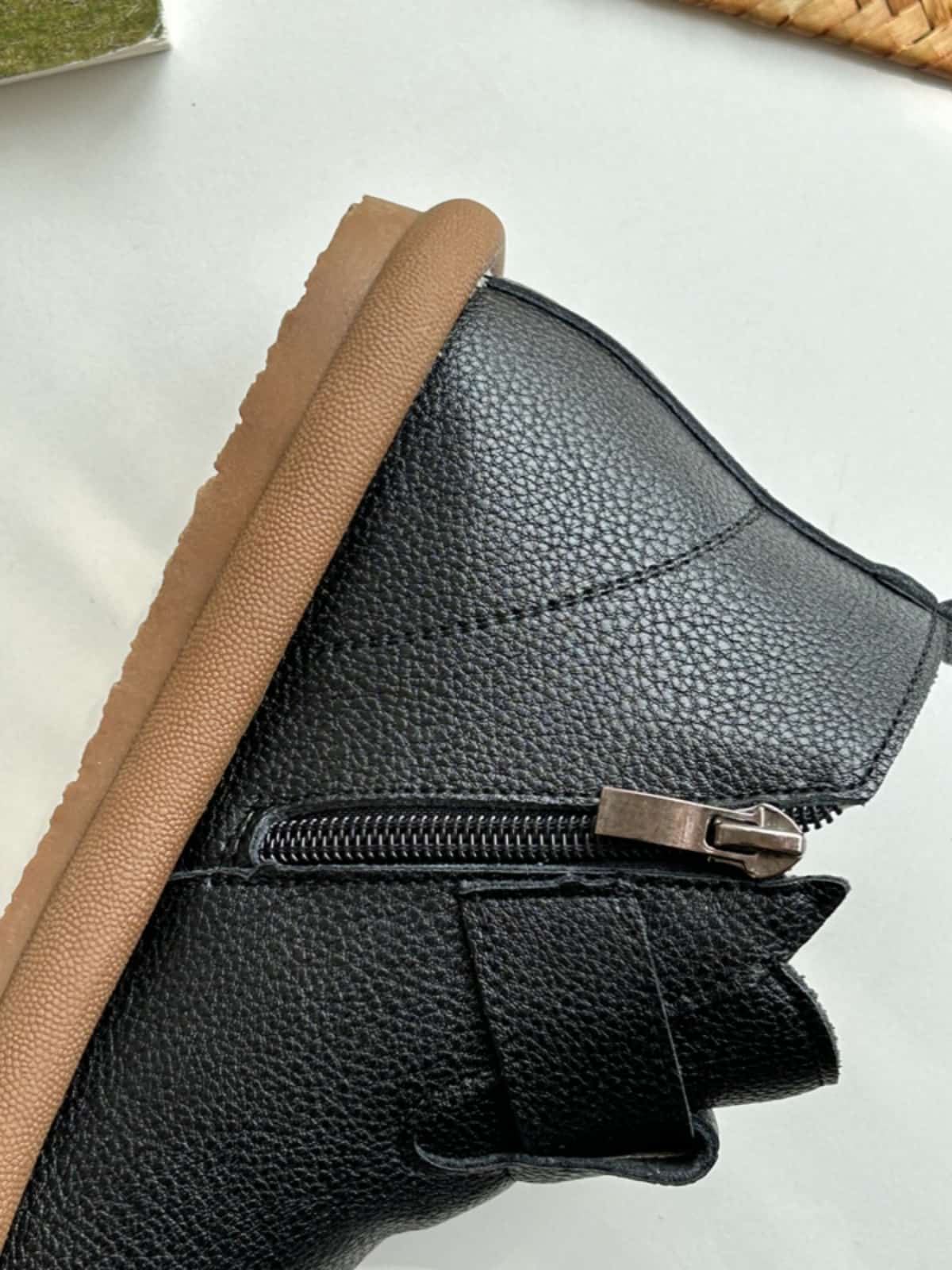 Round head flat bottom short boots new belt buckle fashionable soft sole boots