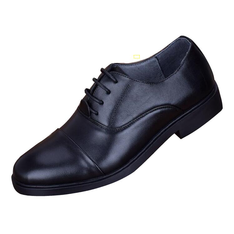 Business Dress Men's Leather Shoes Genuine Leather Black Soft Sole Comfortable Three-joint Leather Shoes Men's Breathable Trend