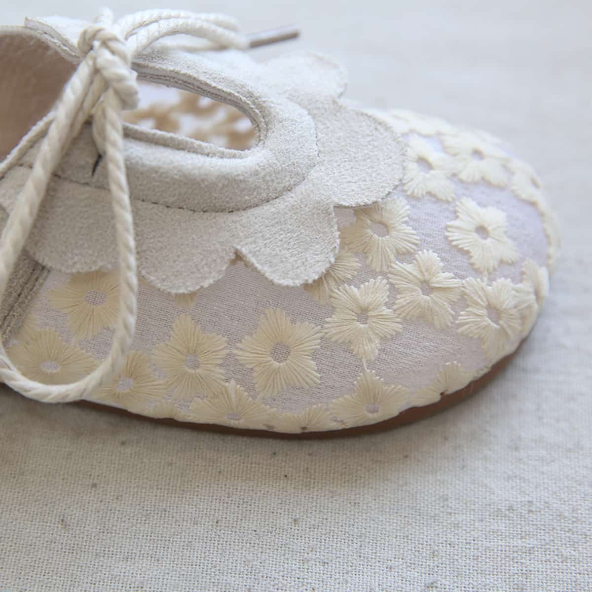 Mesh daisy bag head flat shoes small fresh cotton and linen comfortable cool slippers women