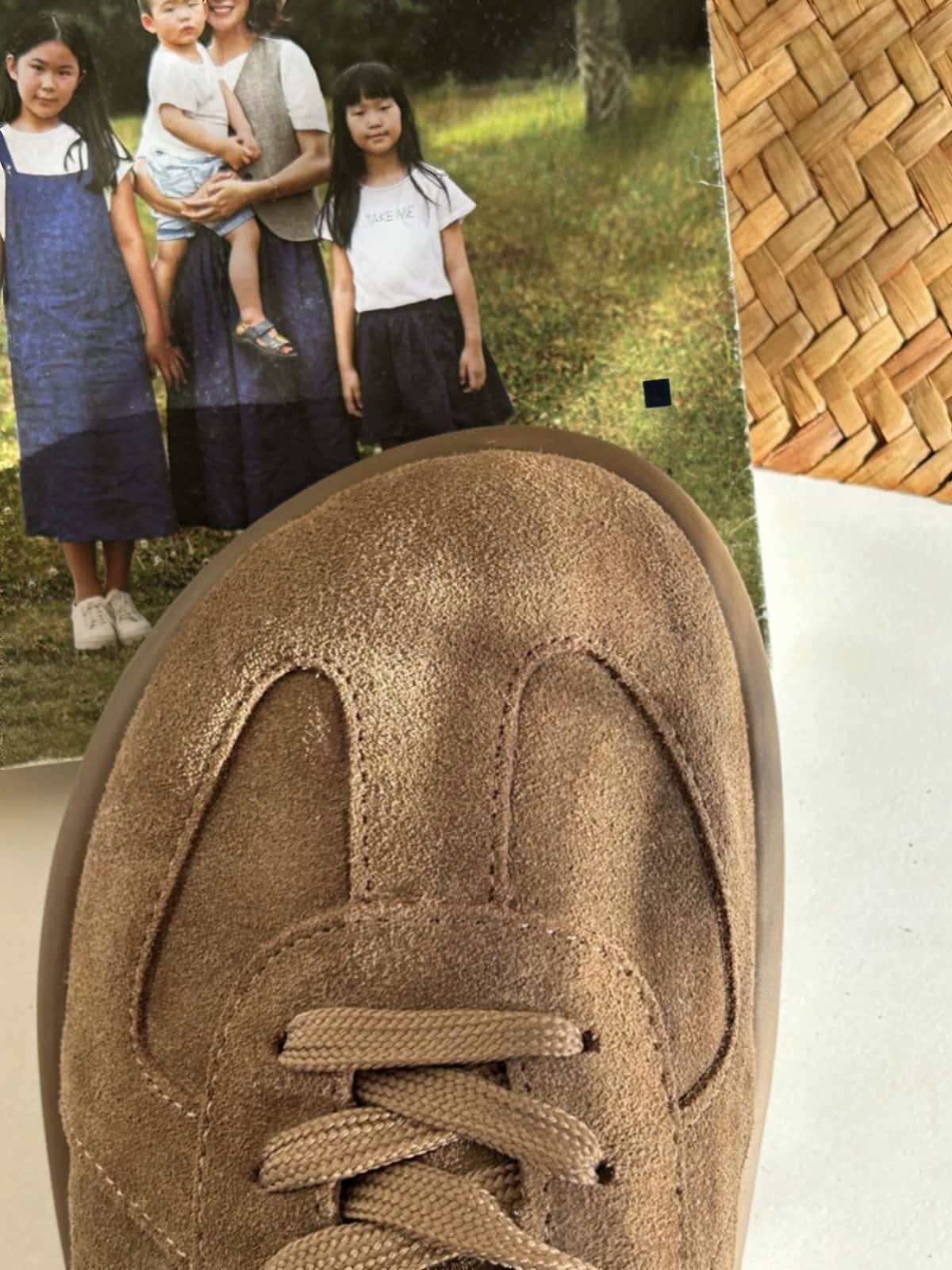 Leather round head strap-up flat-soled German training shoes spring soft-soled comfortable big head shoes