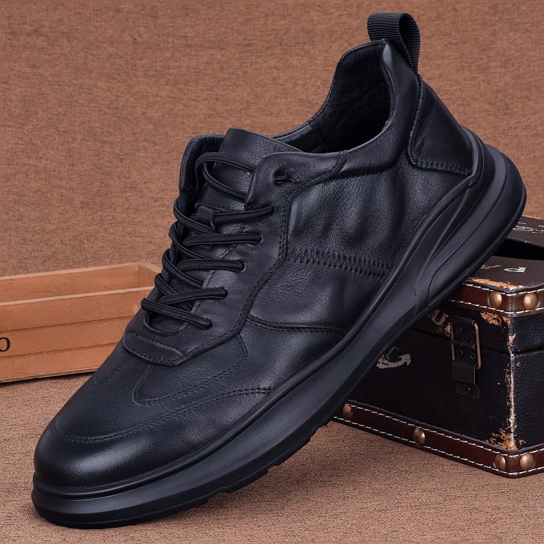 Men's shoes spring and autumn new versatile men's sports shoes casual trend leather shoes men's leather