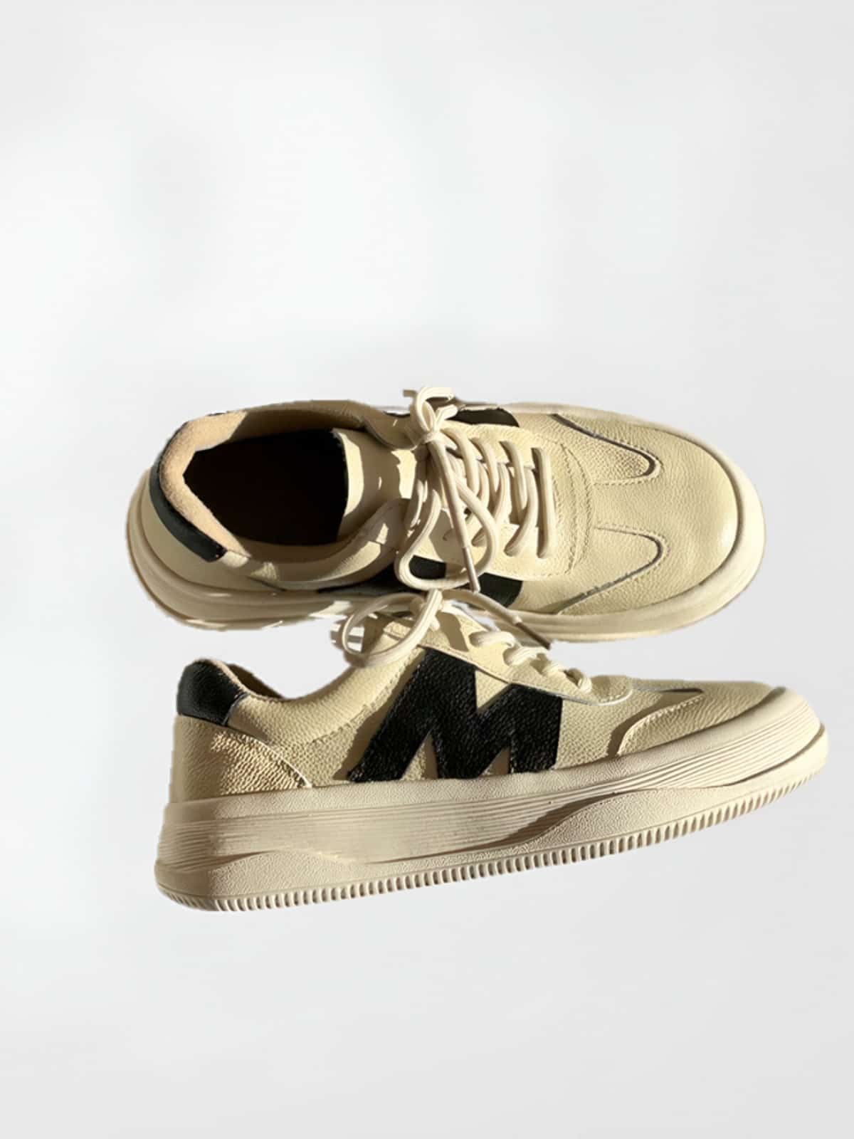 Leather round head lace-up platform shoes handsome versatile little white shoes women