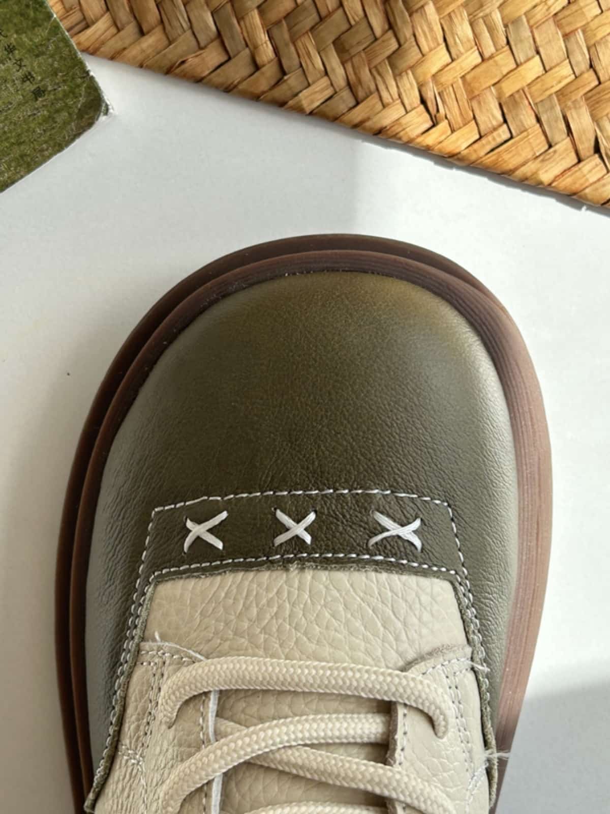 Leather round head strap-on platform Martin boots autumn fashion color matching short boots