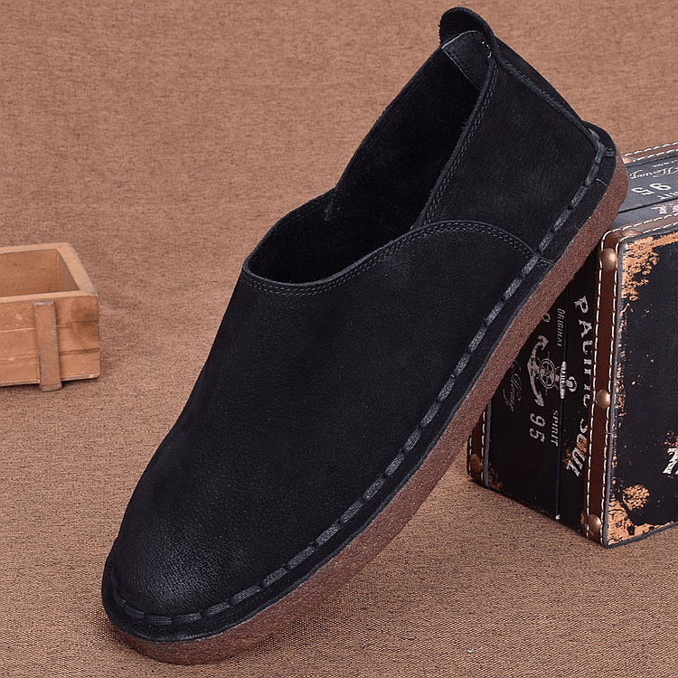 Breathable handmade single-layer comfortable casual leather shoes men's leather versatile soft leather soft sole cowhide lazy shoes